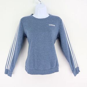 Adidas Activewear Sweatshirt Pullover Womens S Blue Heathered‎ Fleece Lined Soft